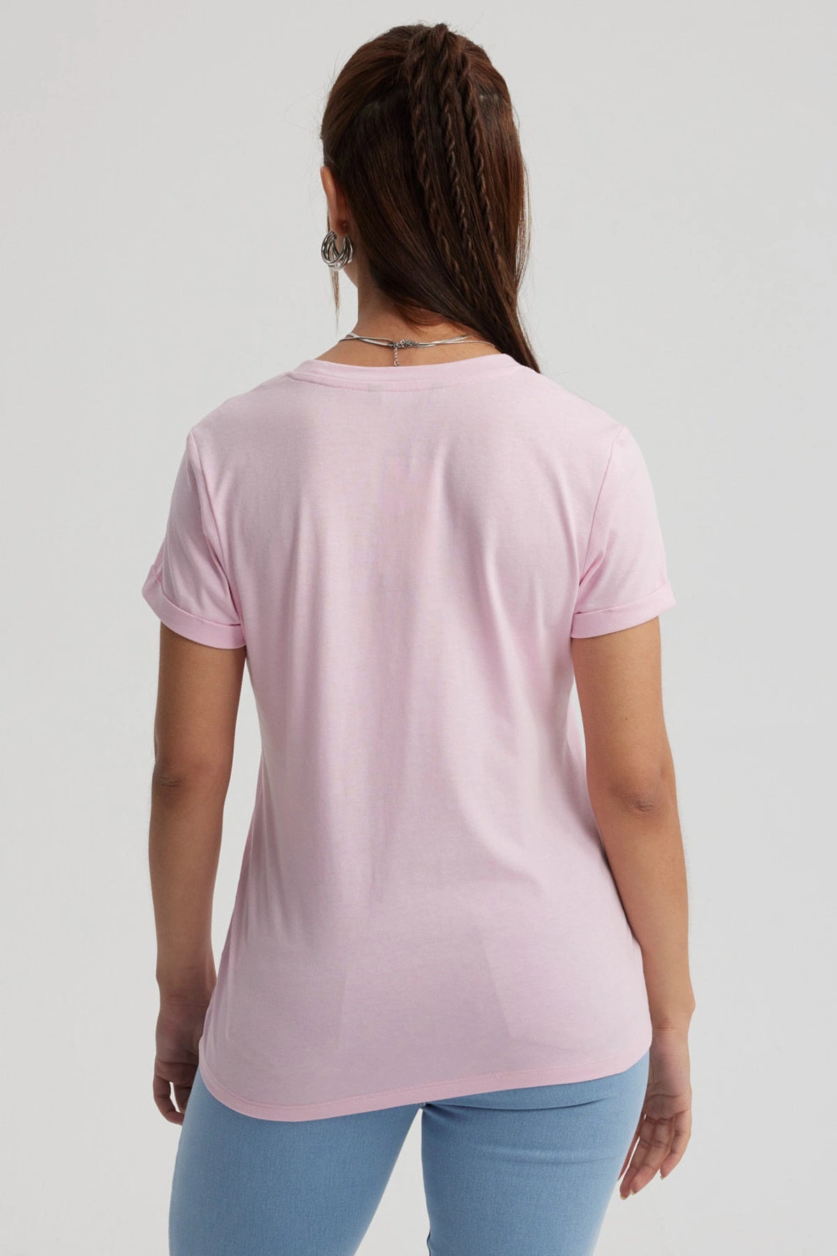 Polera Mujer Gráfica Roll Up Rosa
