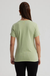 Polera Mujer Gráfica Roll Up Verde Claro