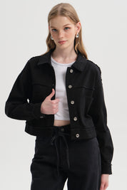 Chaqueta Mujer Corte Negro