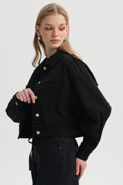 Chaqueta Mujer Corte Negro