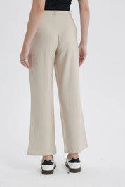 Pantalón Mujer Sastrero Beige