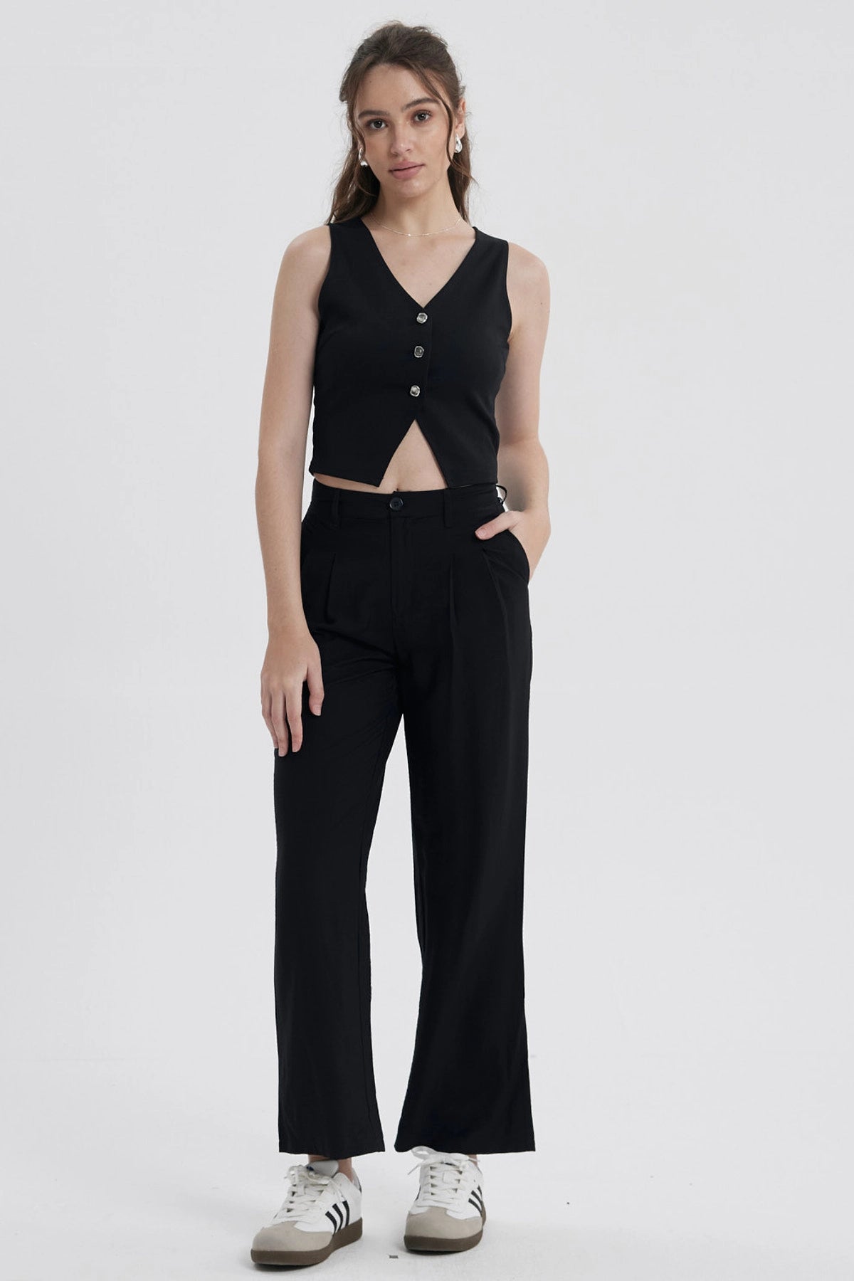Pantalón Mujer Sastrero Negro