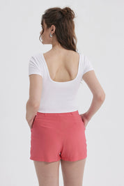 Polera Mujer Abertura Espalda Blanco