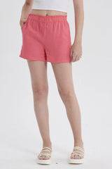 Short Mujer Lino Pretina Rosado
