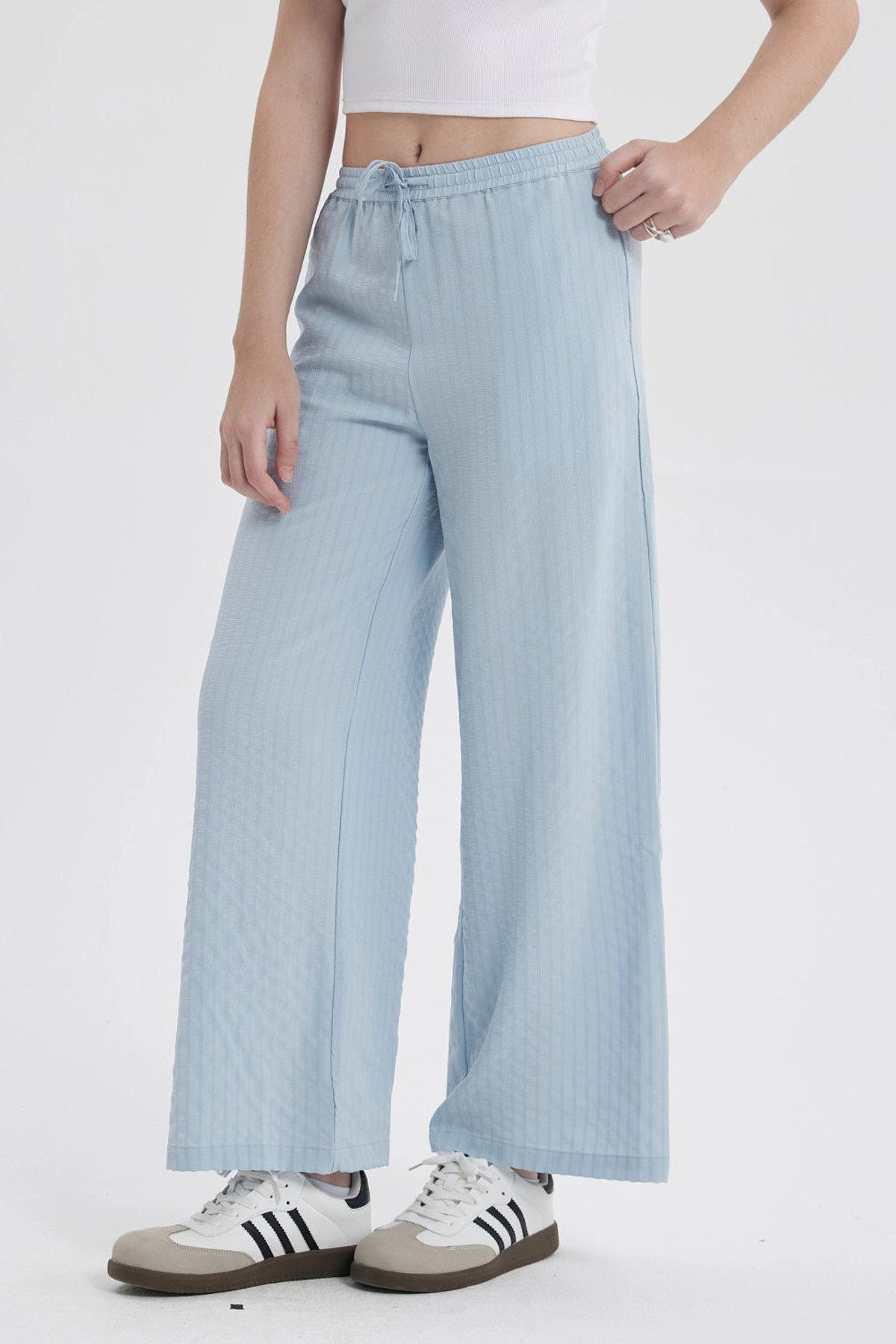 Pantalón Mujer Pretina Celeste