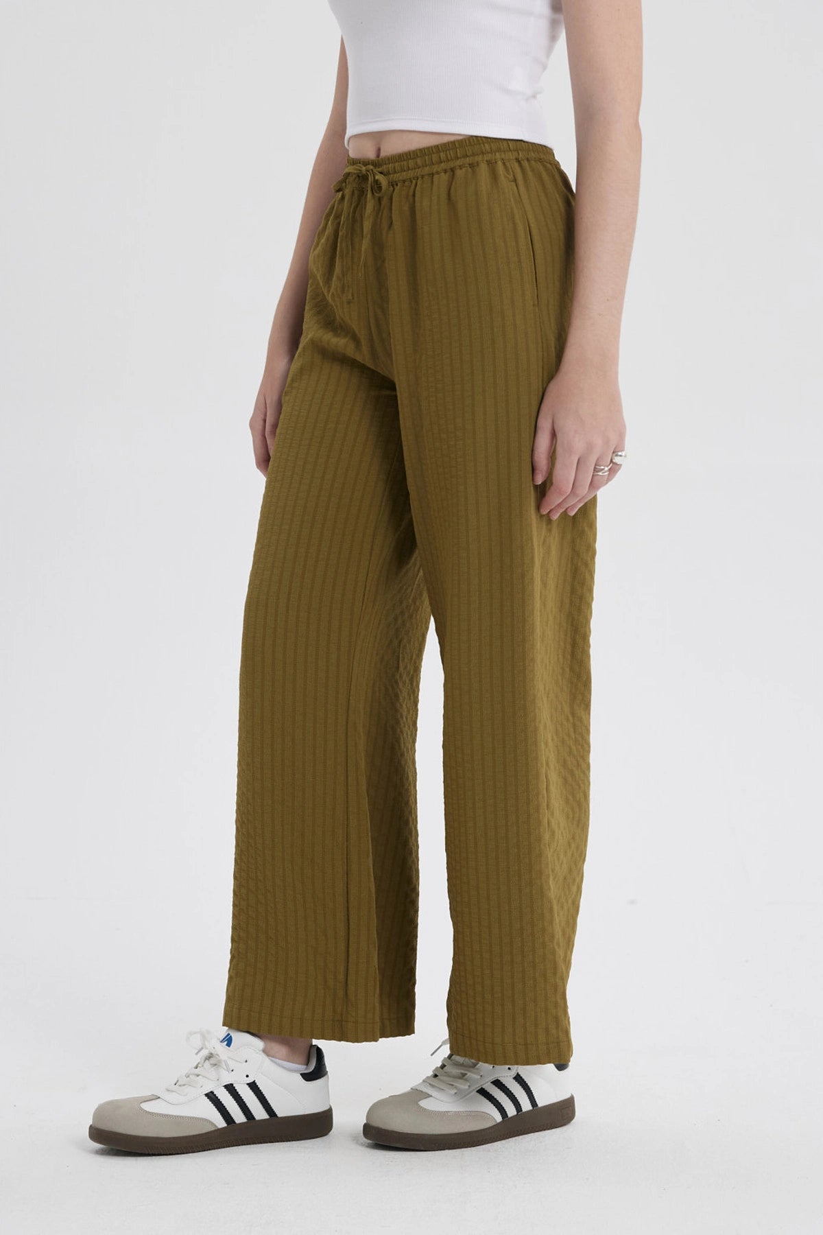 Pantalón Mujer Pretina Verde Olivo