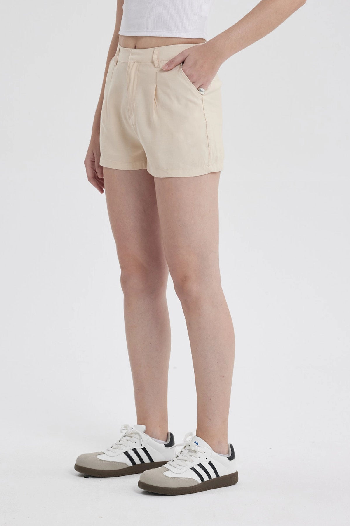 Short Mujer Sastrero Beige