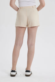 Short Mujer Sastrero Beige