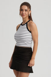 Polera Mujer Cuello Halter Blanco