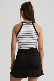 Polera Mujer Cuello Halter Blanco