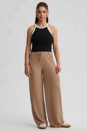 Polera Mujer Cuello Halter Negro