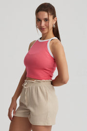 Polera Mujer Cuello Halter Rosado