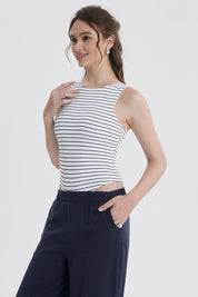 Polera Mujer Body Basic Blanco / Negro