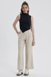 Polera Mujer Basta Asimétrica Negro