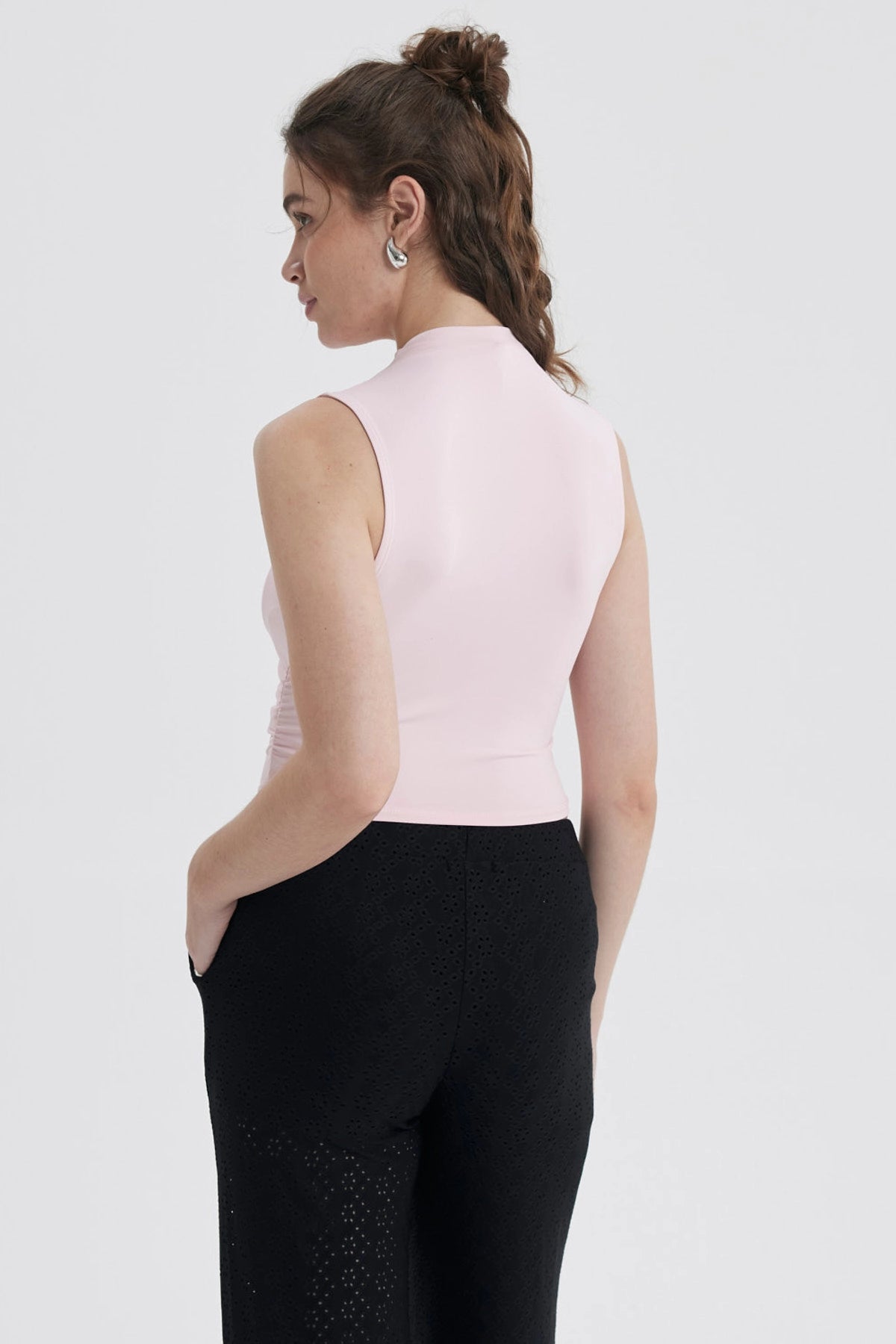 Polera Mujer Basta Asimétrica Rosa