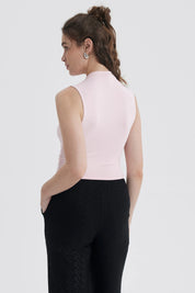 Polera Mujer Basta Asimétrica Rosa