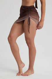 Falda Mujer Malla Cafe Oscuro