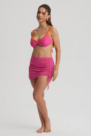 Falda Mujer Malla Fucsia