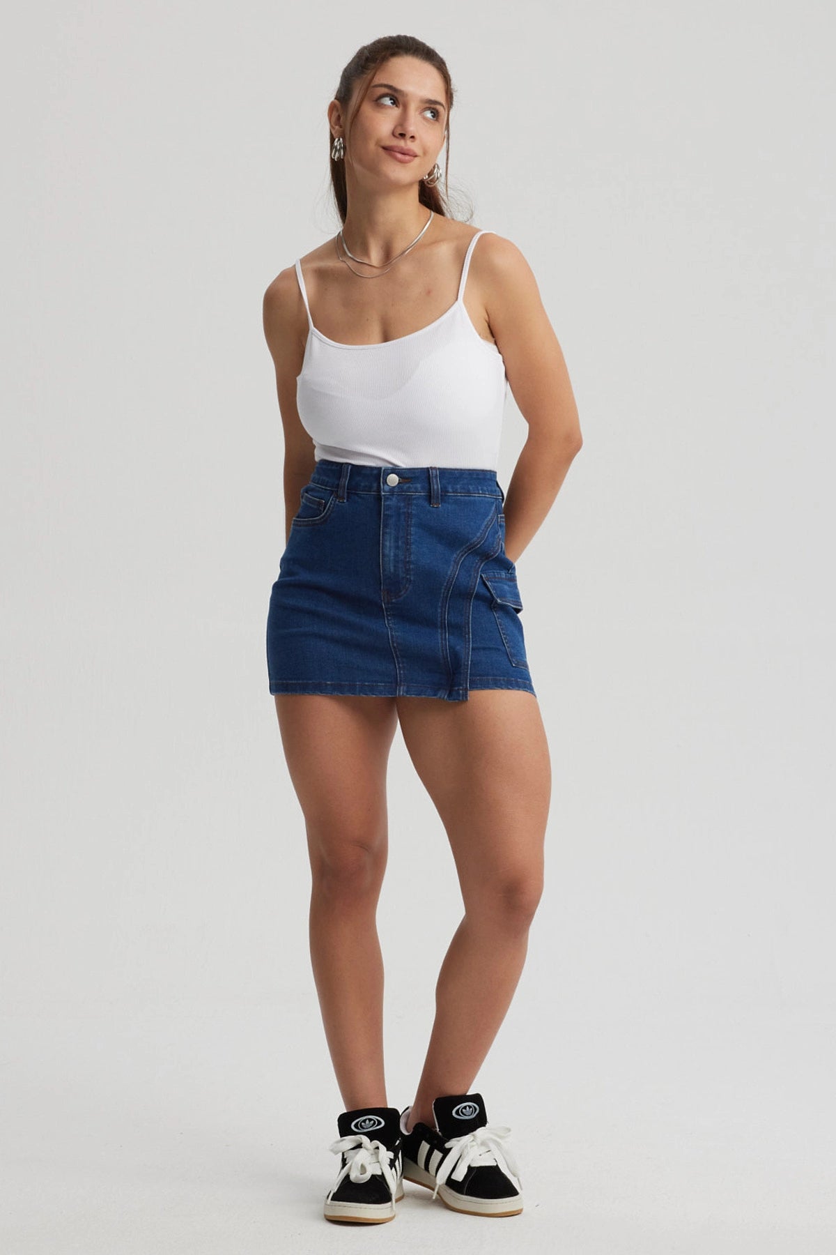 Peto Mujer Crop Rib Blanco