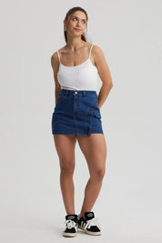 Peto Mujer Crop Rib Blanco