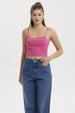Peto Mujer Crop Rib Rosado