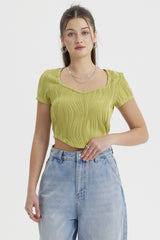 Polera Mujer Corazón Verde