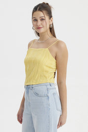 Polera Mujer Pabilo Textura Amarillo