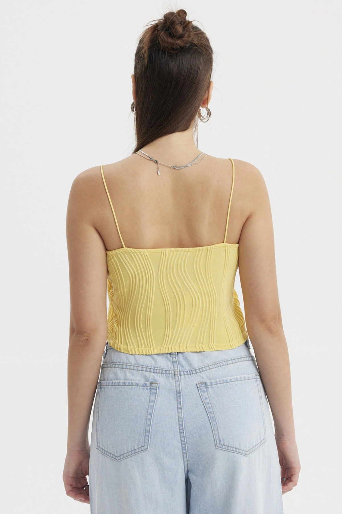 Polera Mujer Pabilo Textura Amarillo