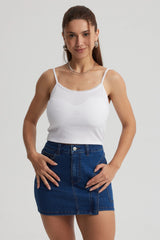 Peto Mujer Encaje Crop Blanco