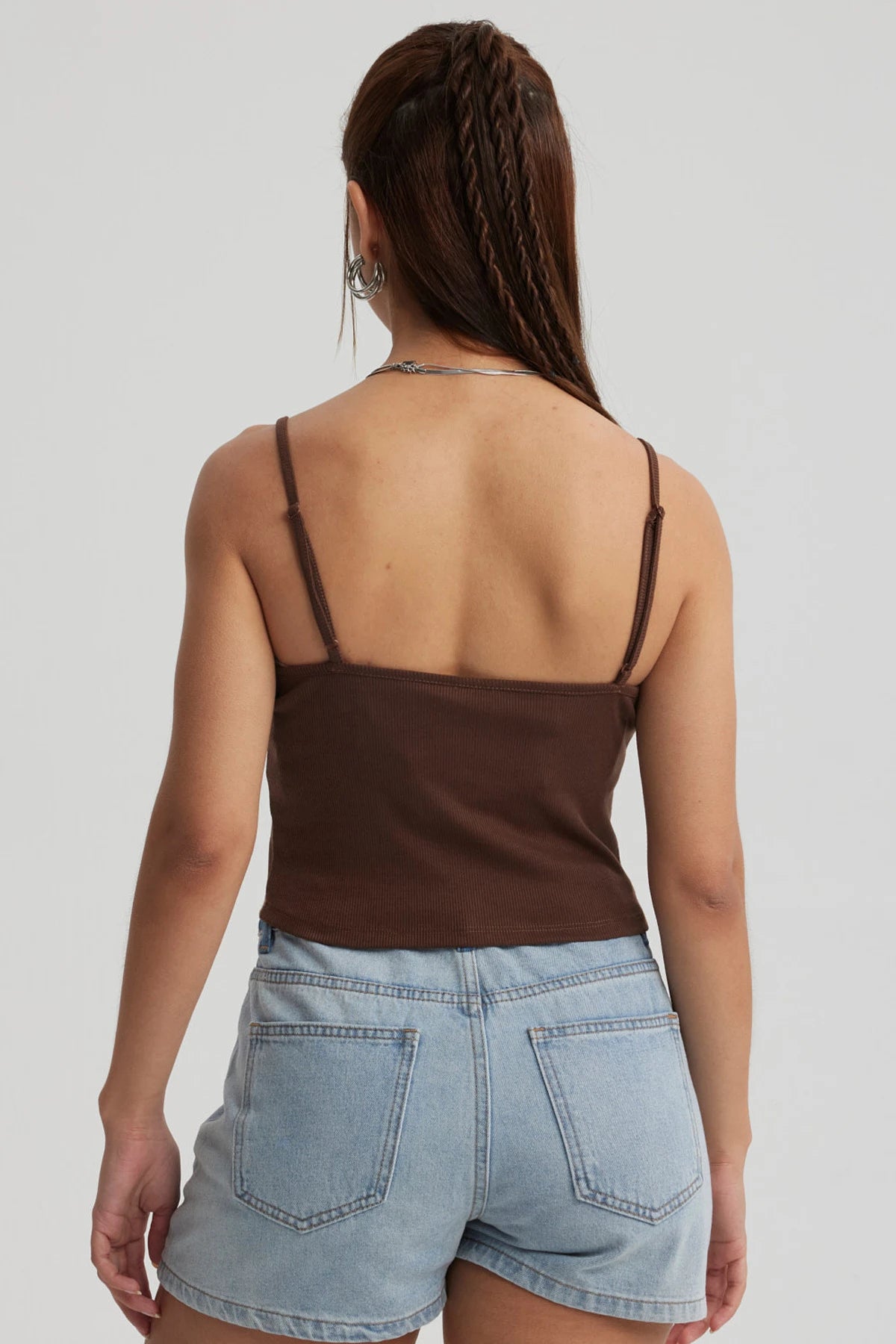 Peto Mujer Encaje Crop Amarillo