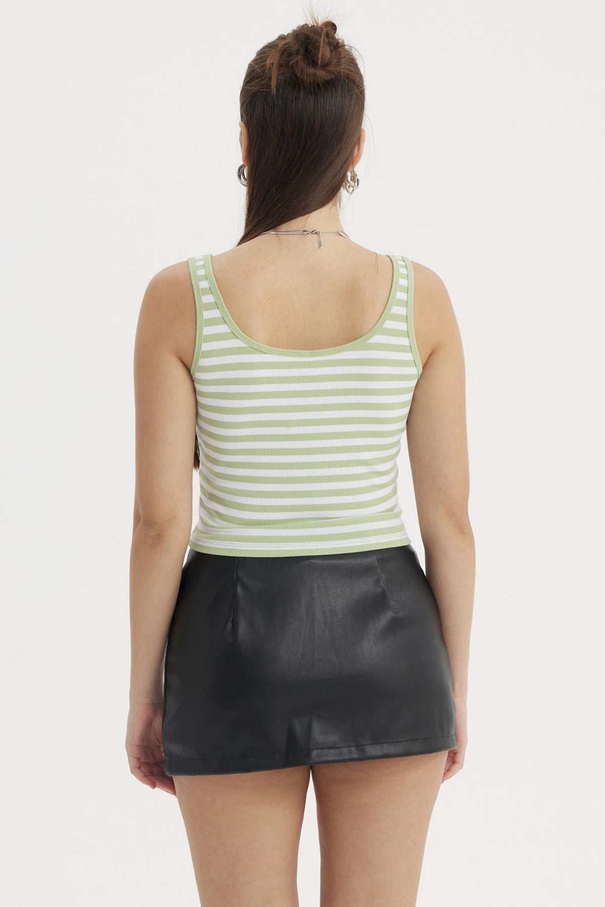 Polera Mujer Escote Cuadrado Verde