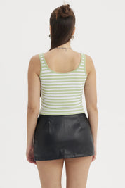 Polera Mujer Escote Cuadrado Verde