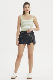 Polera Mujer Escote Cuadrado Verde