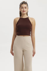 Peto Mujer Halter Cafe Oscuro