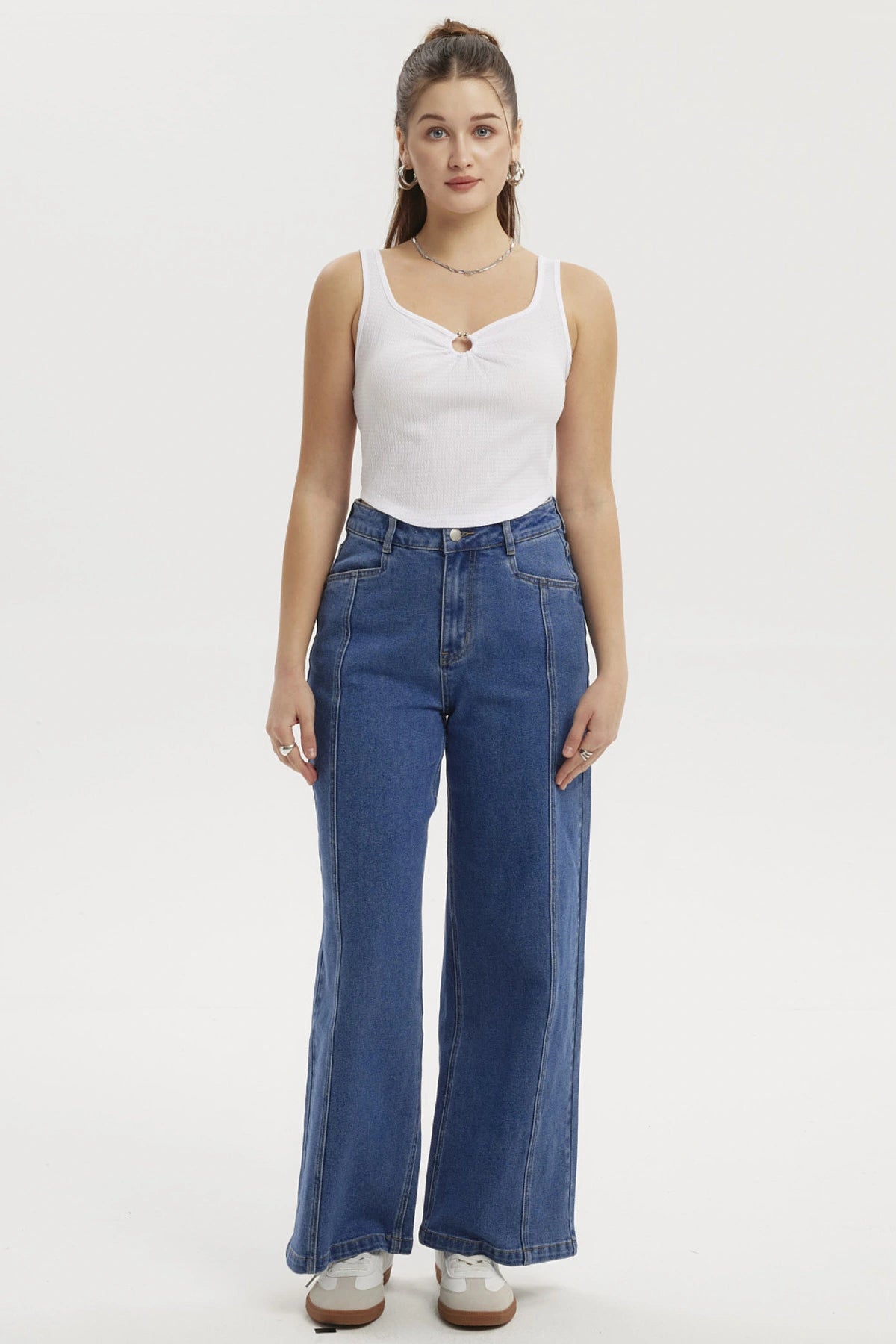 Polera Mujer Argolla Blanco