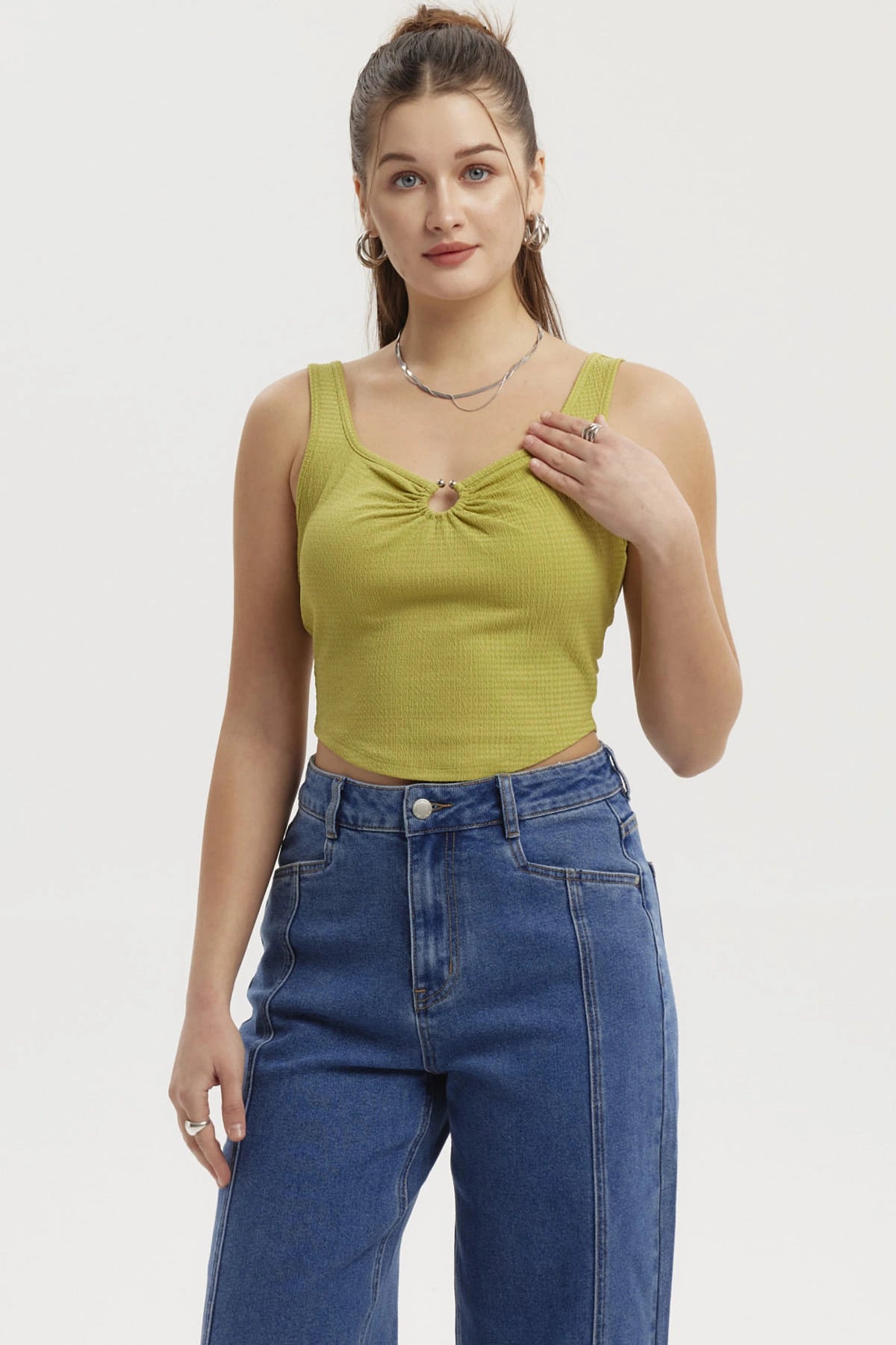 Polera Mujer Argolla Verde