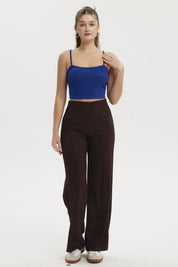 Peto azul de mujer con pabilo y cierre en la espalda diseño liso ideal para combinar en un look casual y fresco