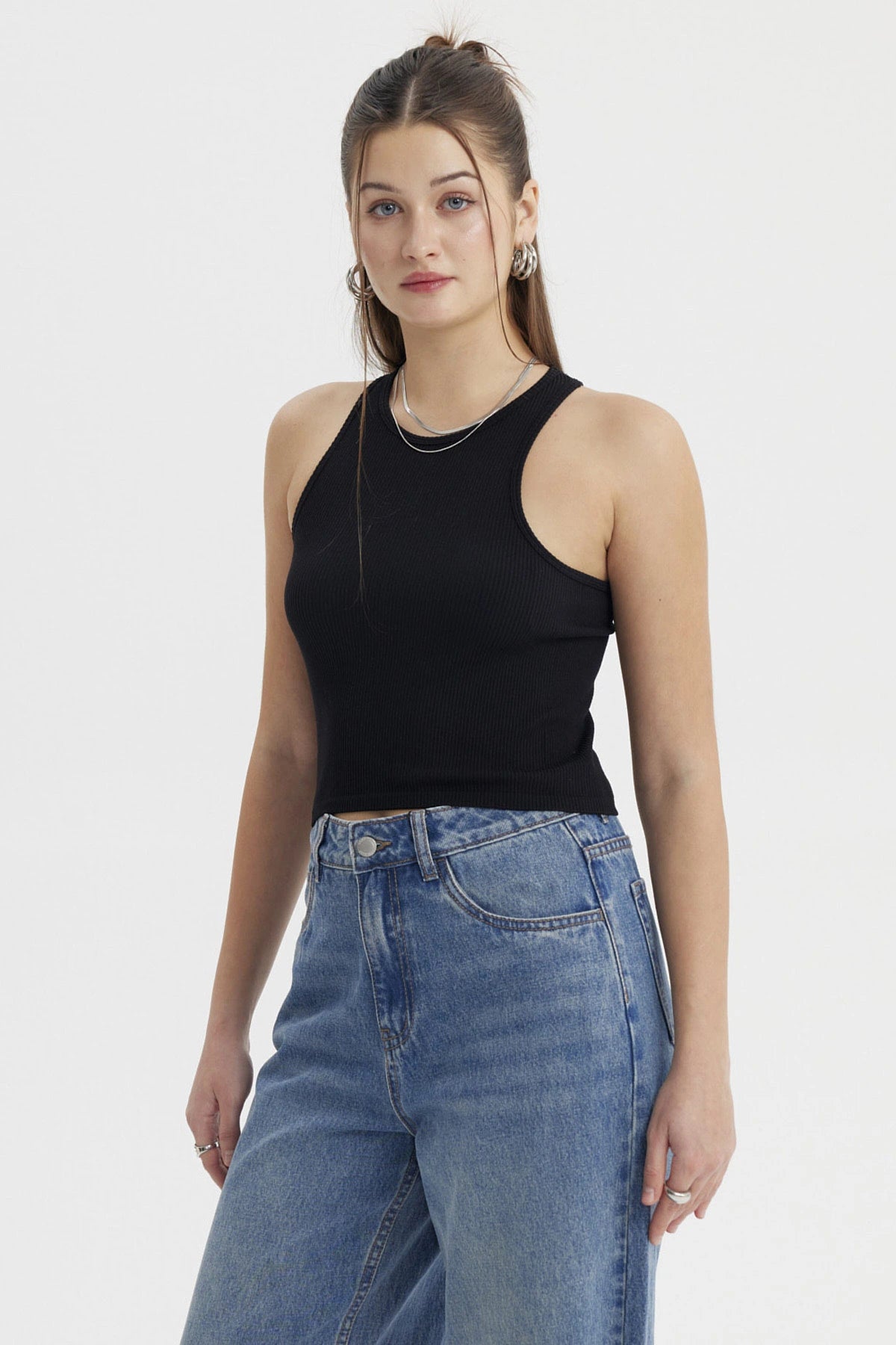 Peto Mujer Musculosa Negro