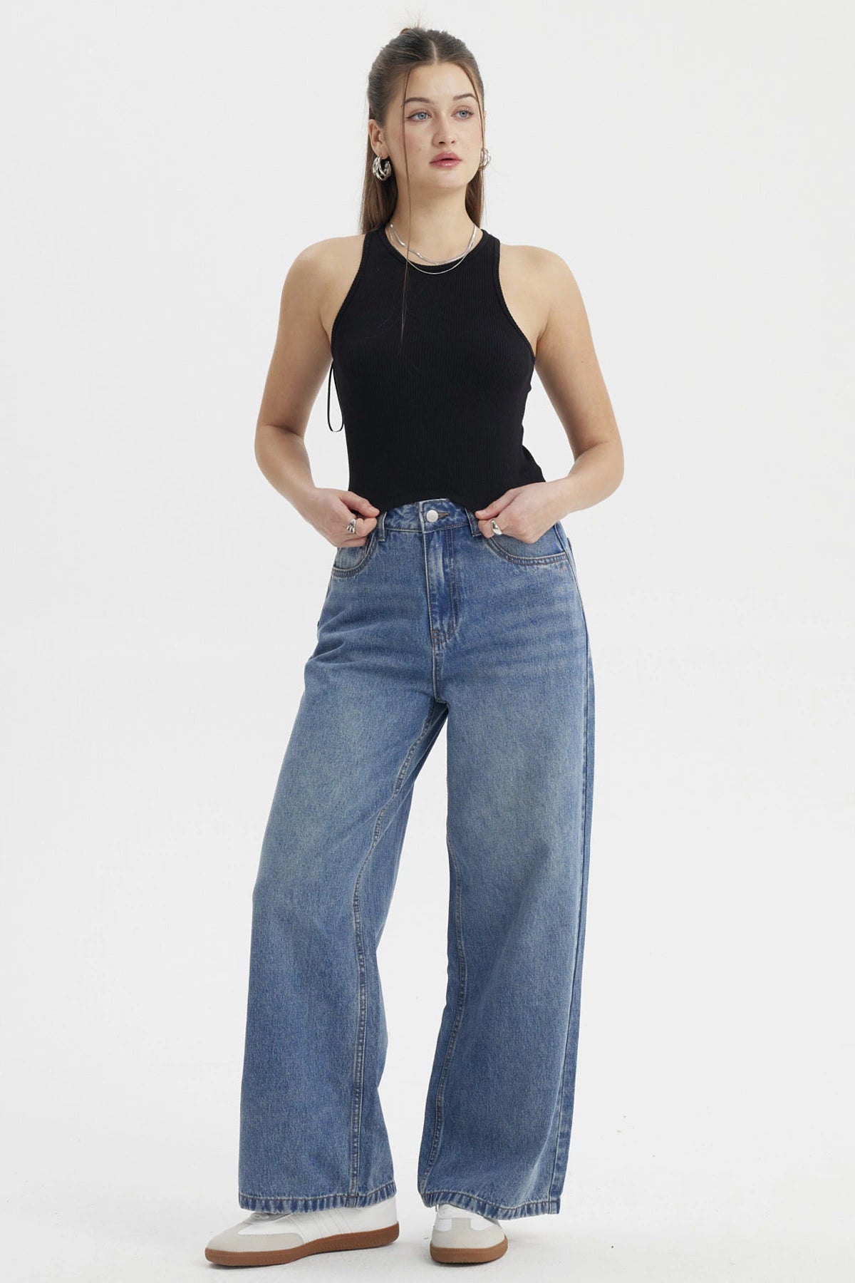 Peto Mujer Musculosa Negro