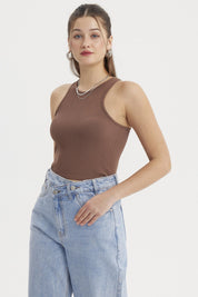 Peto Mujer Musculosa Cafe