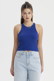 Peto Mujer Musculosa Celeste Oscuro