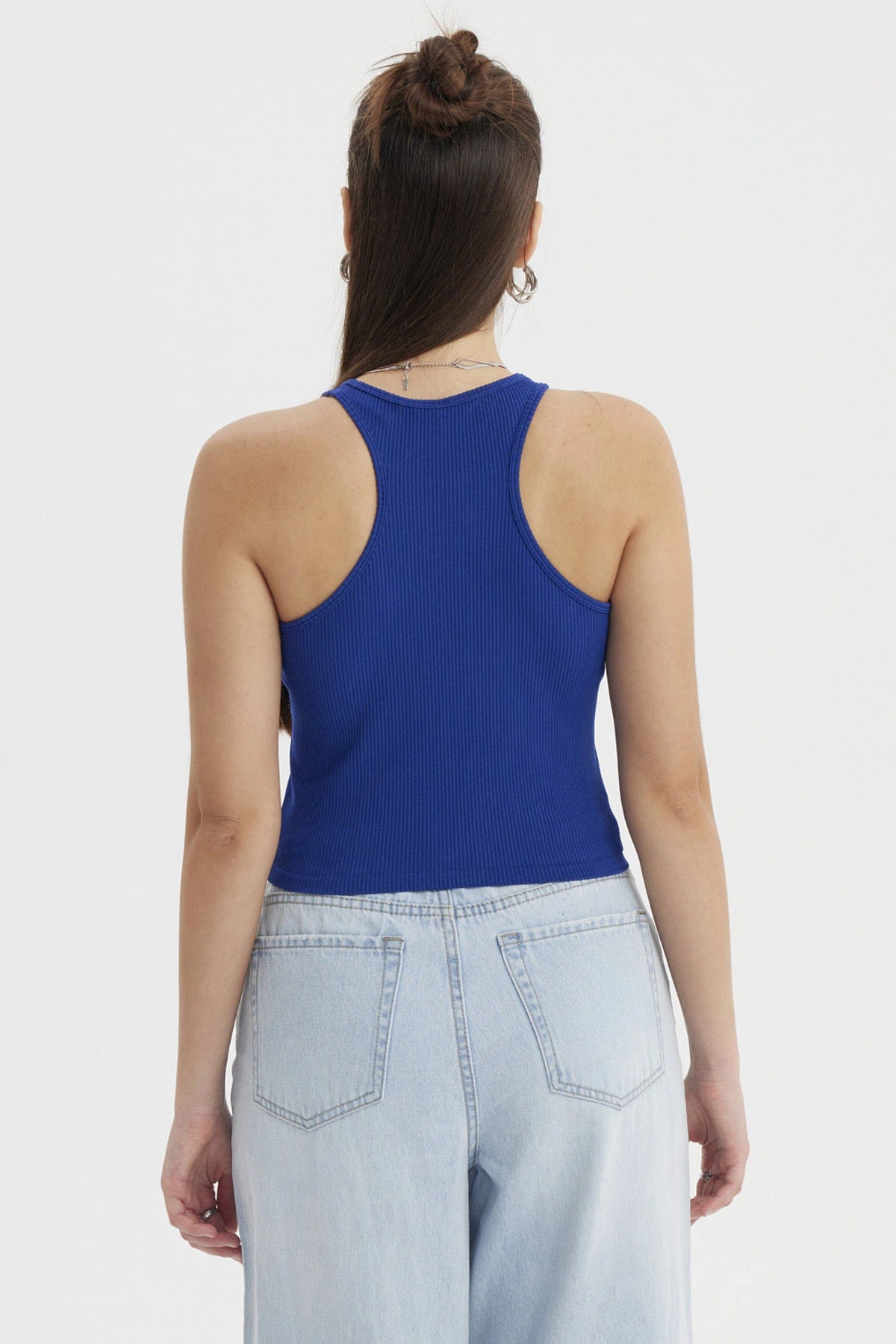 Peto Mujer Musculosa Celeste Oscuro