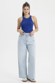 Peto Mujer Musculosa Celeste Oscuro