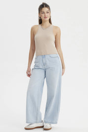 Peto Mujer Musculosa Beige