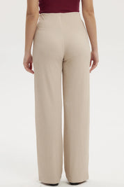 Pantalón Mujer Textura Beige