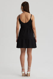 Vestido Mujer Textura Negro