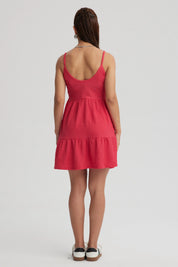 Vestido Mujer Textura Fucsia