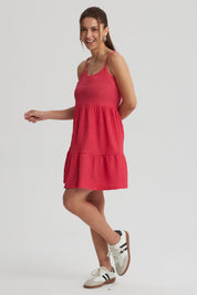 Vestido Mujer Textura Fucsia
