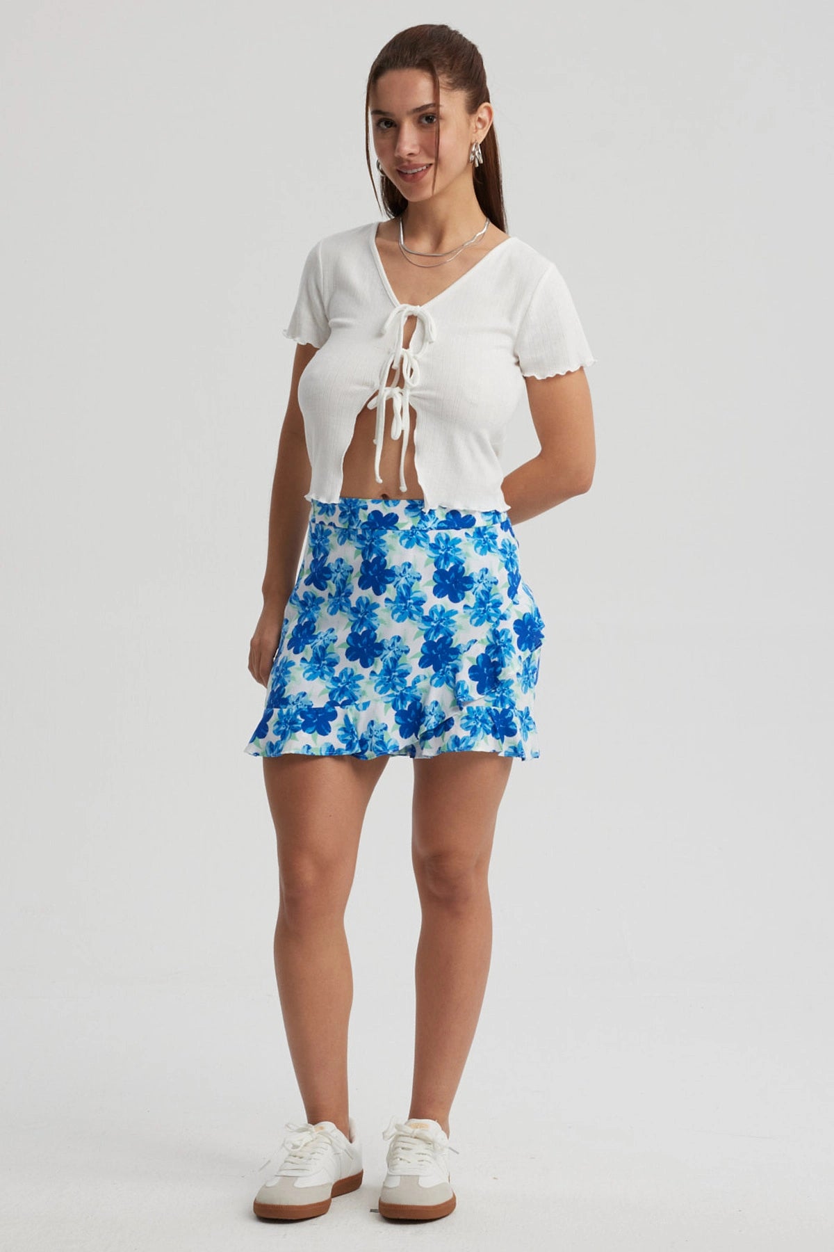 Short Mujer Print Azul