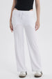 Pantalón Mujer Textura Rulé Blanco